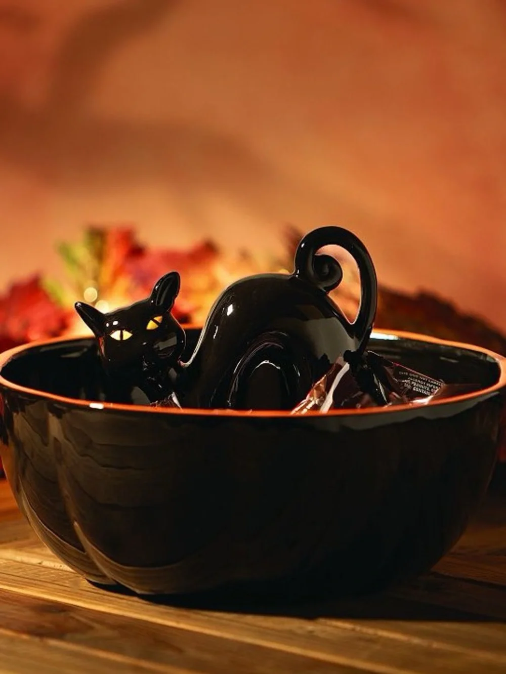 NWOT Black Cat 🐈‍⬛ Ceramic Halloween Characters 10-in. Candy Dish